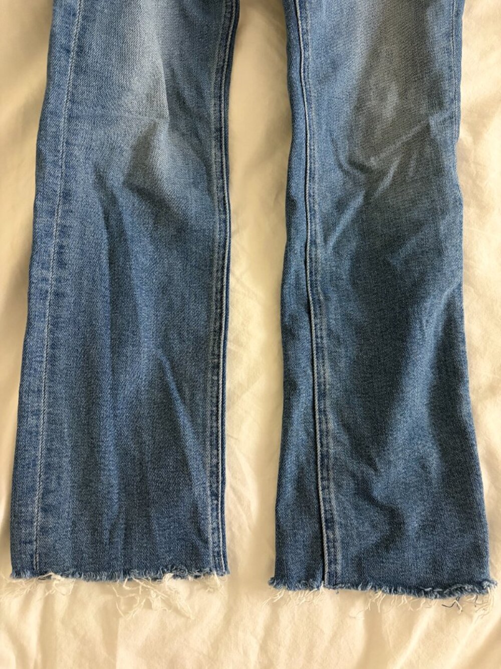 MOTHER The Mid Rise Dazzler Ankle Fray Jeans Size 25 - Picture 4 of 8